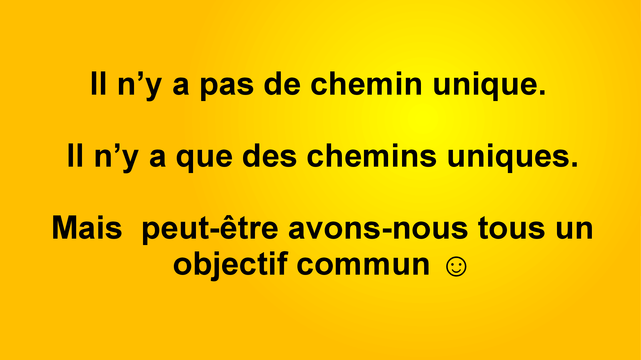 Publi&eacute; le 23/12/25 sur FB :    "Et vous, quel est votre chemin ?"